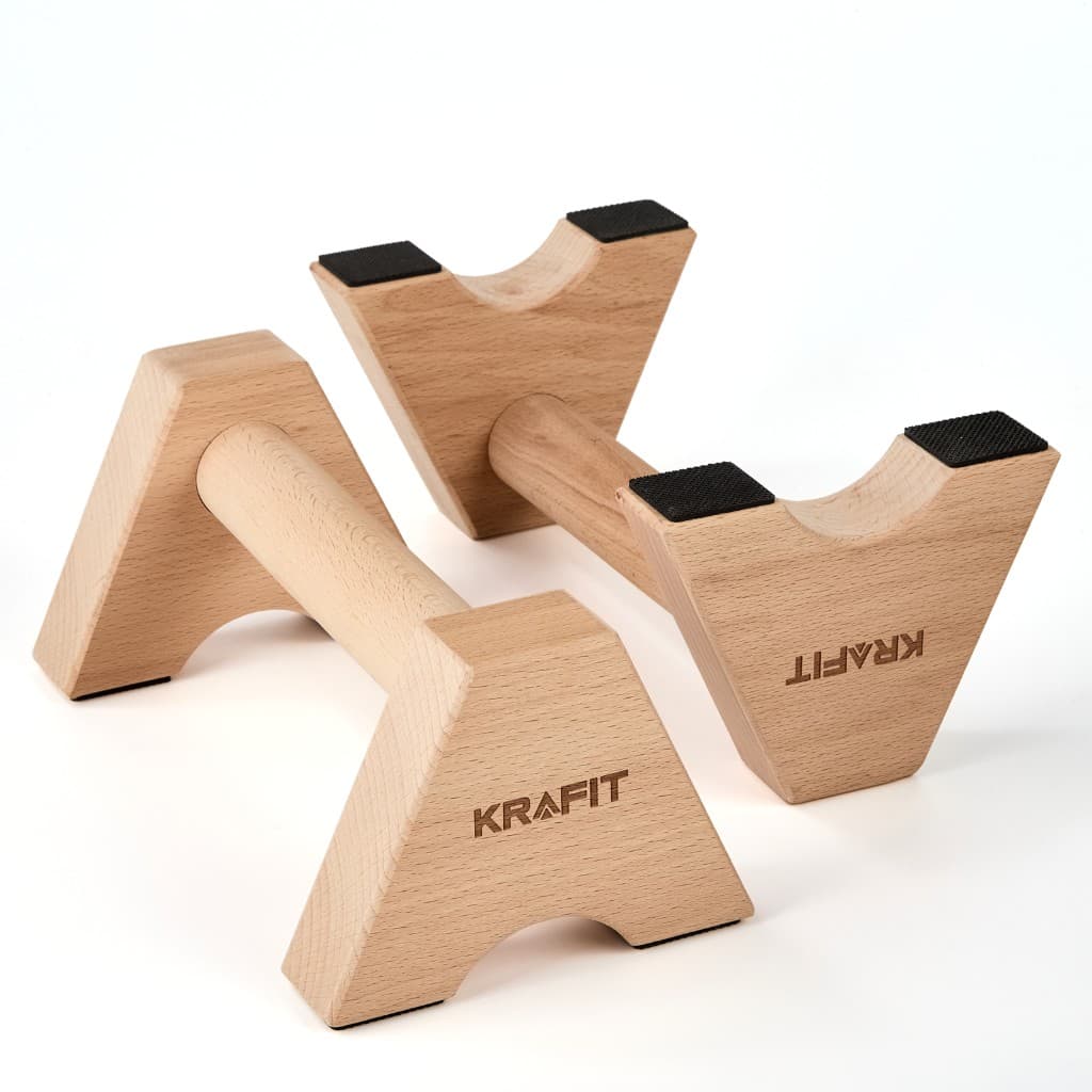 KRAFIT push-up stands — solid beechwood